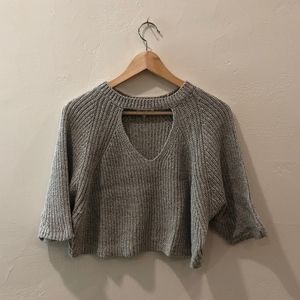 Silence + Noise Cropped Knit Sweater